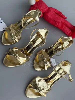 *Gold Strappy Stiletto Sandals With a Bow-Knot Size:37-42*Colour:Gold