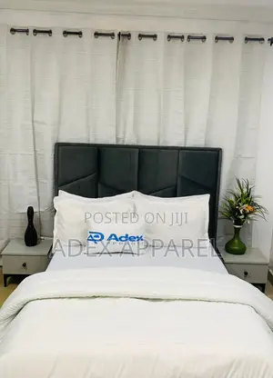 Plain White Turkey 6/6 Duvet Set(Duvet With Bedsheet and 4pillowcases)
