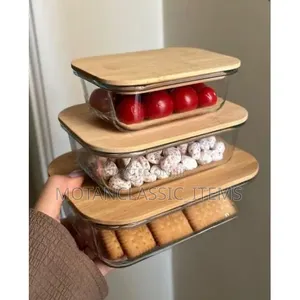 Glass Storage Food Containers/ Bowl (3pcs Fresh Presevation Storage)