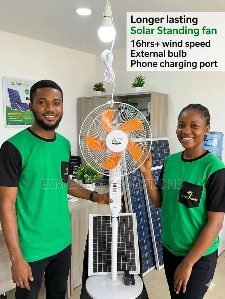 Rugged Solar Standing Fan
