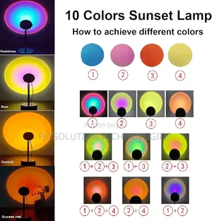 Sunset Lamp for Bedroom 10 Colors Projection Sunset Lights Decoration