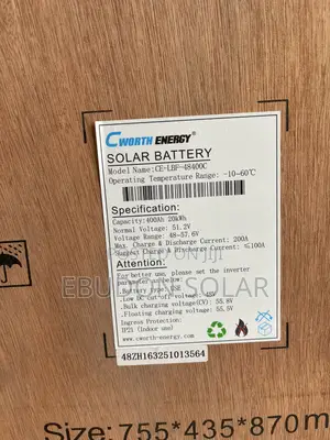 Cworth Solar Lithium Battery 20kwh 48v