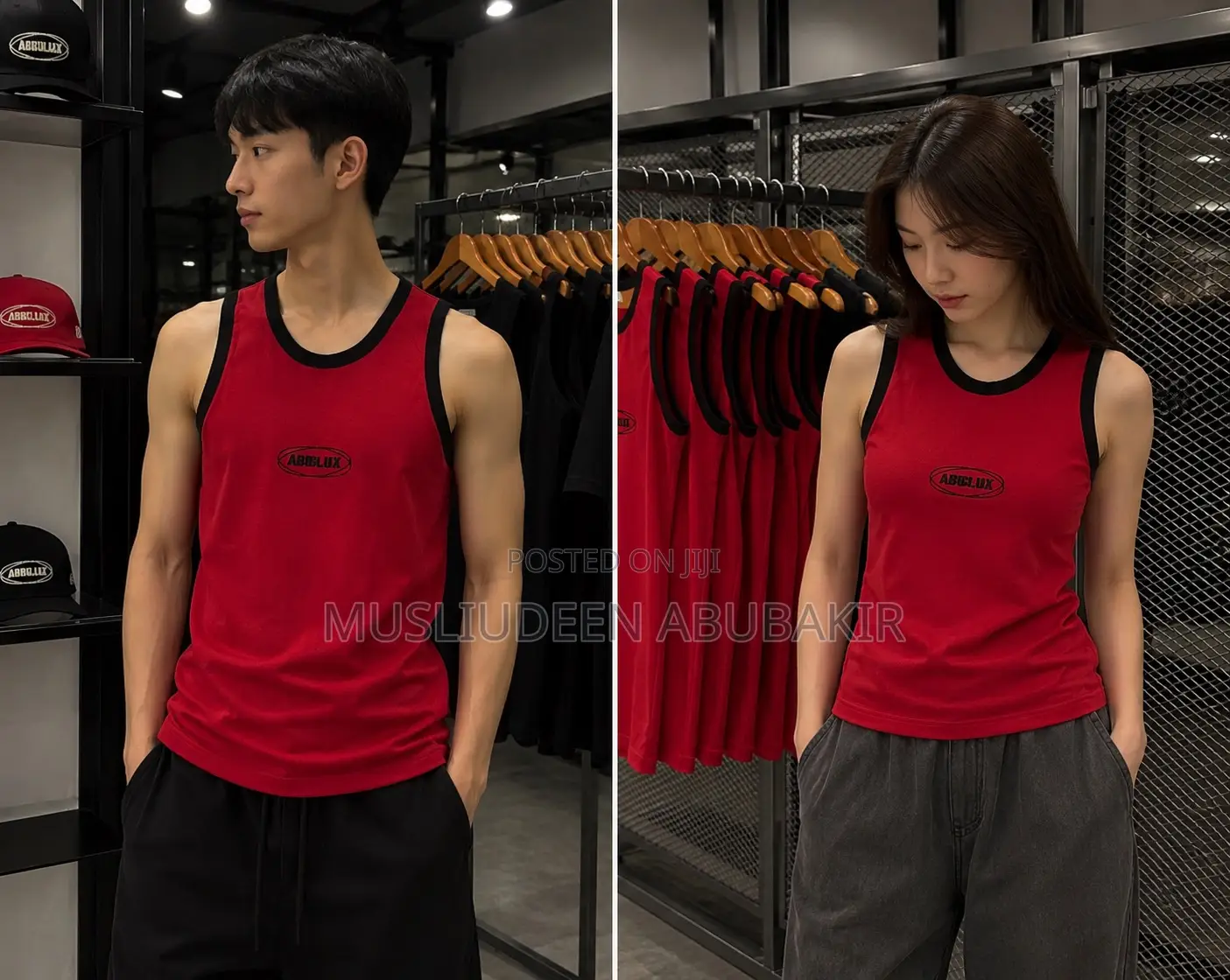 Blue and Red Tank Top