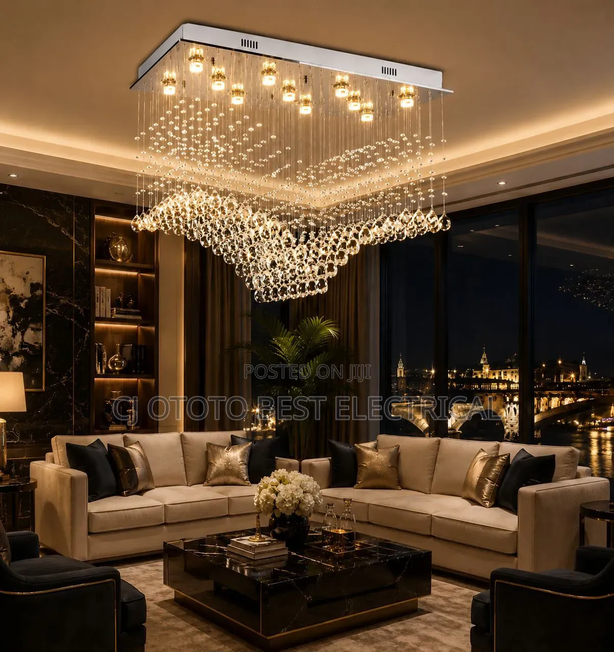 Crystal Rain Drop Luxury Light, 1000mm Size