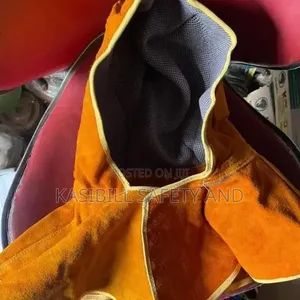 Yellow Cowhide Split Leather Welding Hood