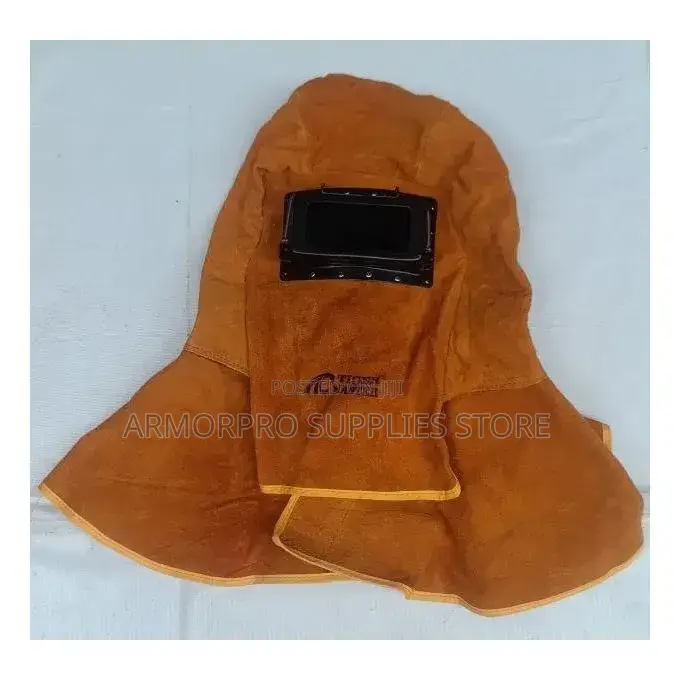 Yellow Cowhide Split Leather Welding Hood