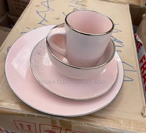 16 PCS Pink Gold Lining Dinner Set (M-4300 or Pj-16557)Is Available