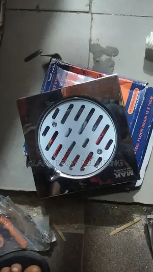 15 by 15cm Stainless Steel Square Floor Drain.