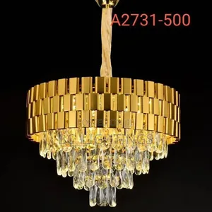 Luxury Crystal Chandelier Light With Remote Control, Led and Bulb