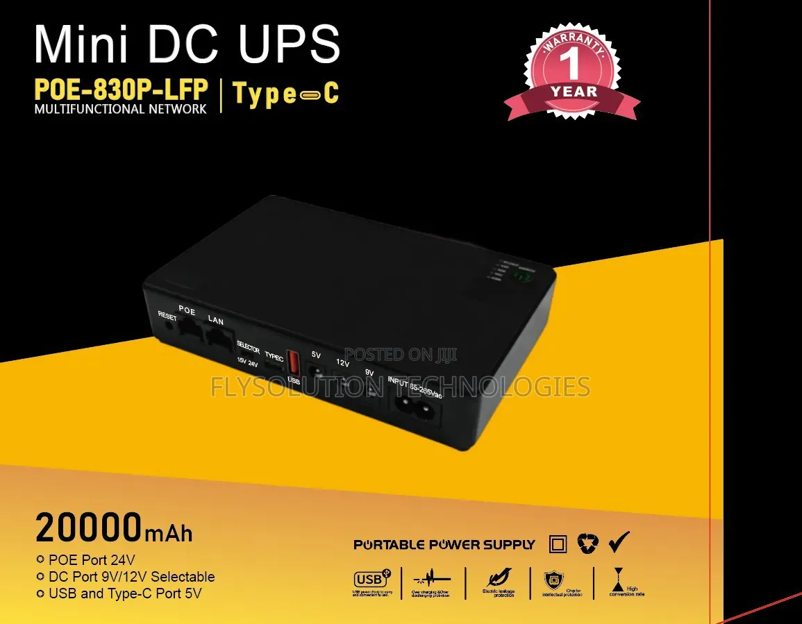 Power Supply Dc Ups Backup 20000mah