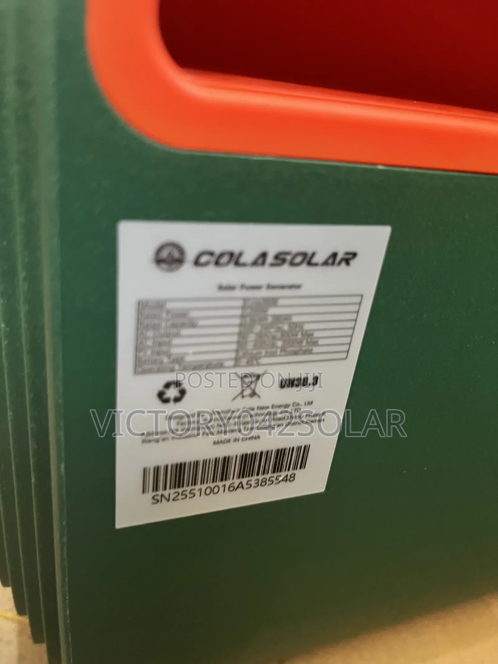 Cola3600 Solar Power Generator Available