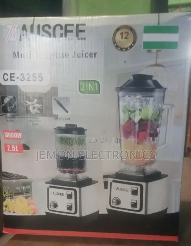 Auscee Ce-3255 2-in-1 Multi Purpose Juicer Blender 13000w Kitchen