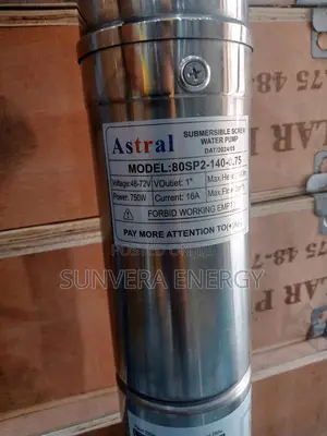 Astral 750w Solar Submersible Borehole Pump