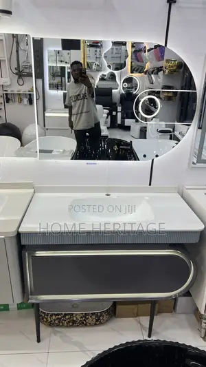 Luxury Stylish Bathroom Cabinet With Sensor Led Lights Led Mirror