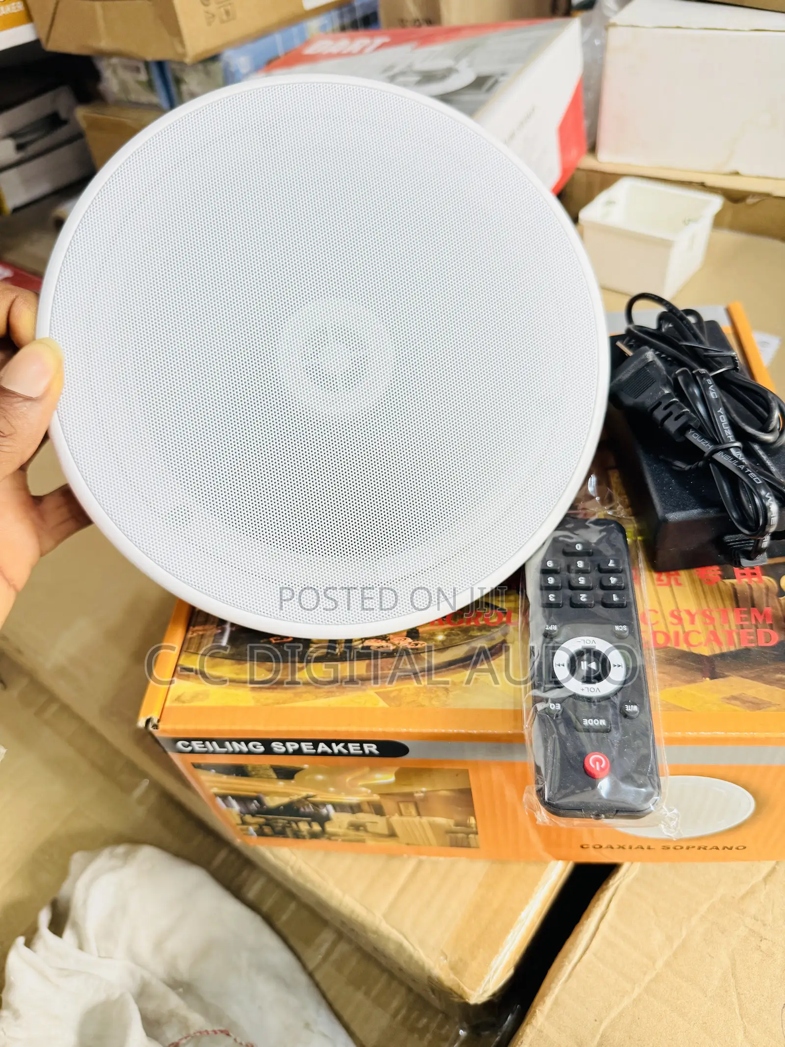 Bluetooth Frameless Ceiling Speaker With Remote