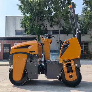 Articulated Double Drum Vibratory Road Roller Compacting Machine 2ton