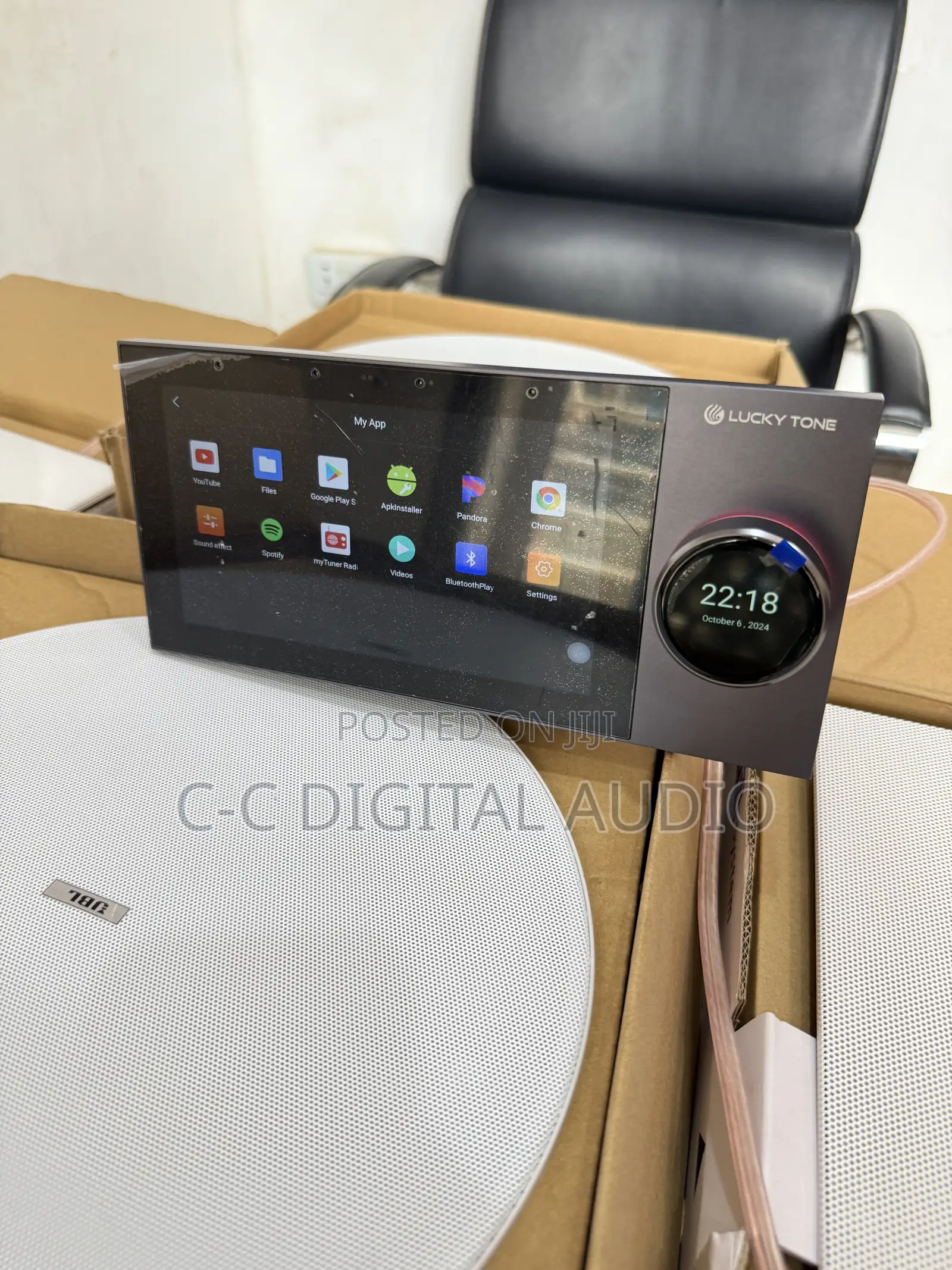 Android Screen Smart 7inches Inwall Amplifier for Ceiling Speakers