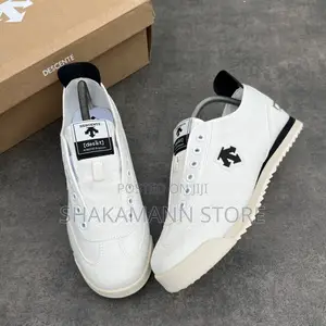Original Descente Chron Tempo White Slip-on Sneakers, No Lace White