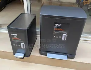 Luxury Pure Matte Black Square Waste Bin – Foot Opening Soft Closing