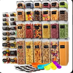 42pcs Airtight Plastic Storage Container (With Label, Spoon, and Pen).