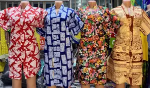 Adire Short Gown