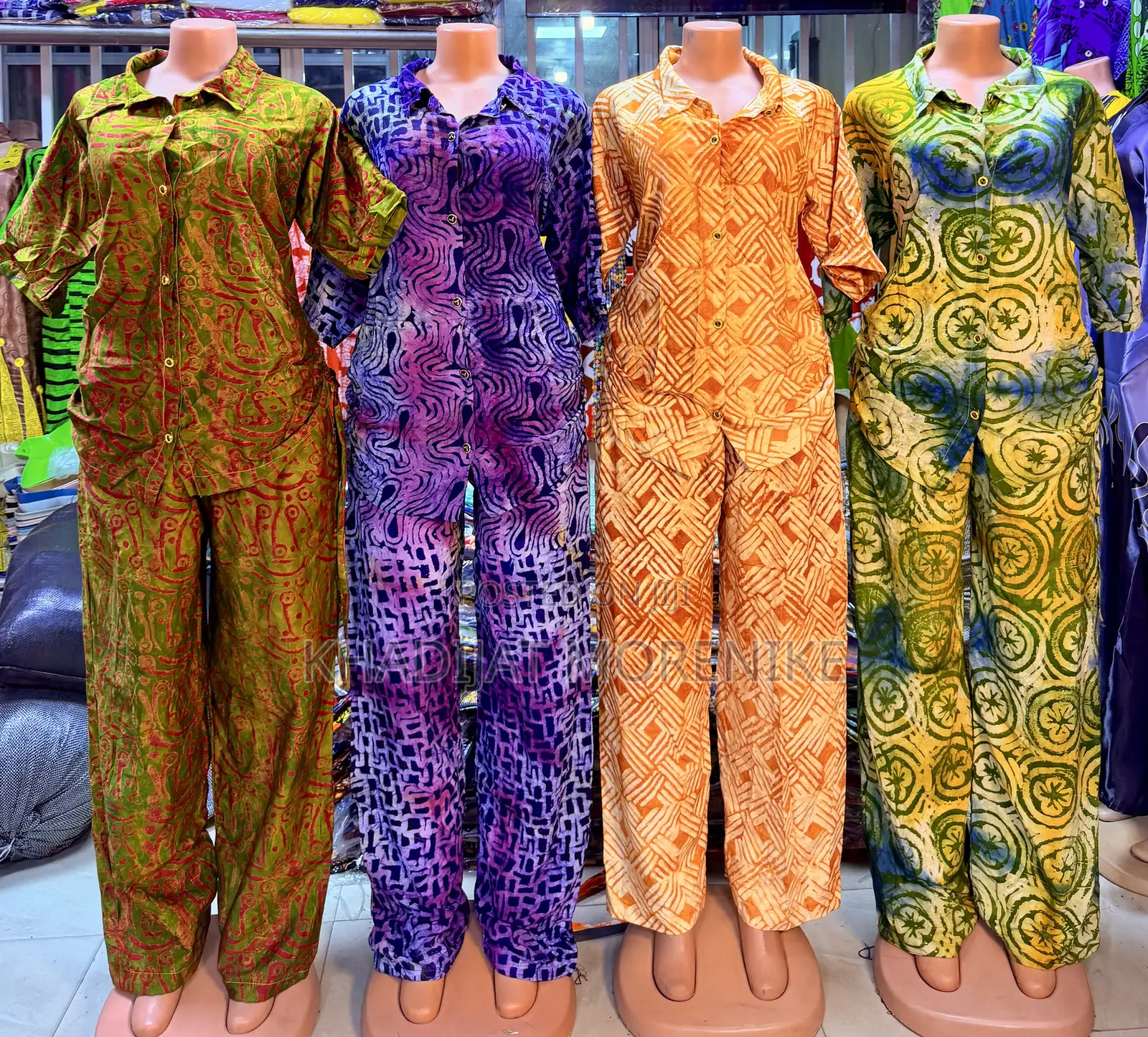 Two Piece Adire Silk