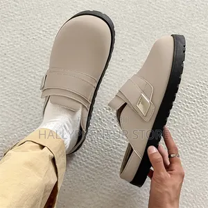 Men's Suede Half Shoe Genuine Leather Slippers