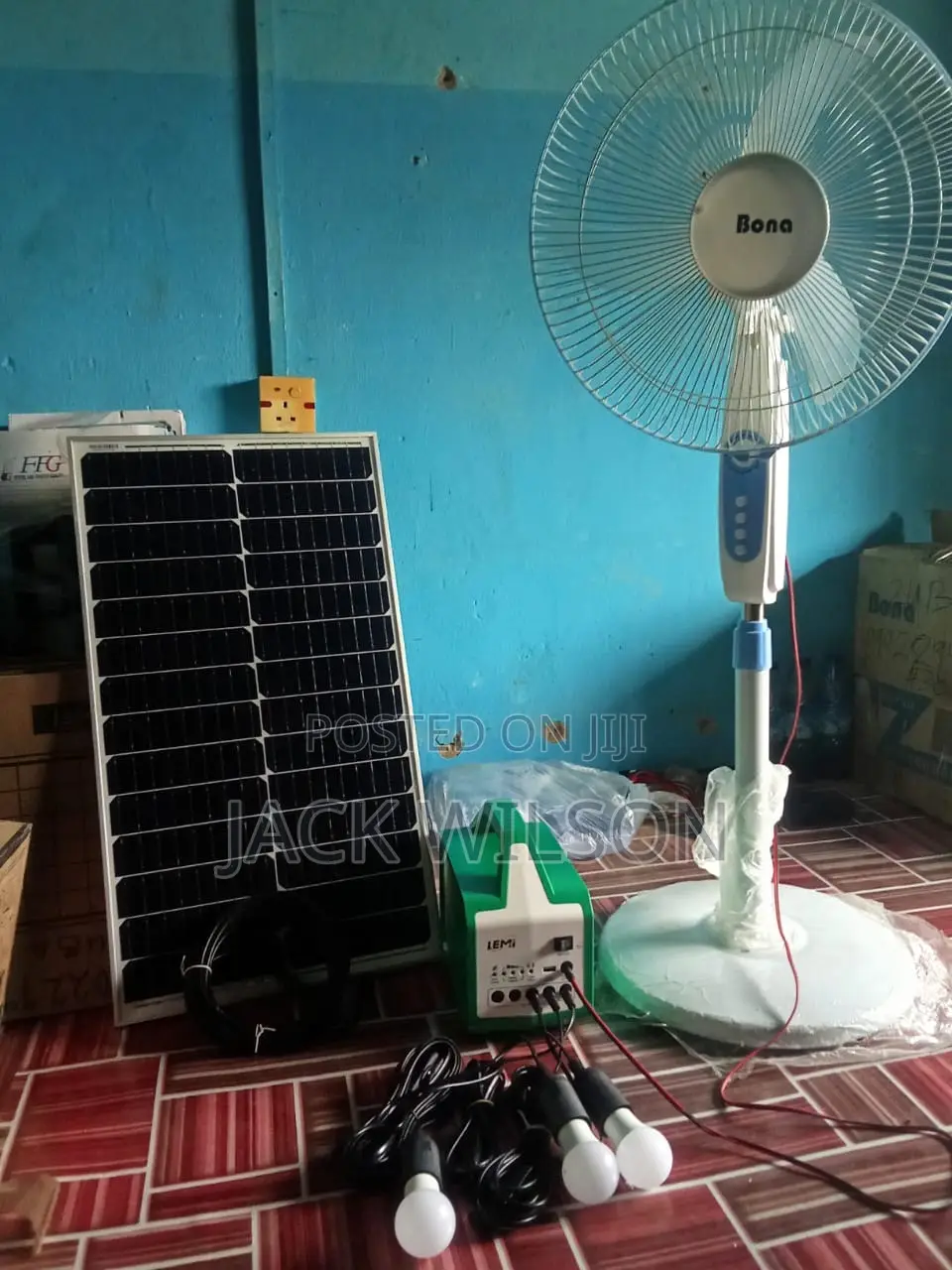 Solar Panel Rechargable Fan