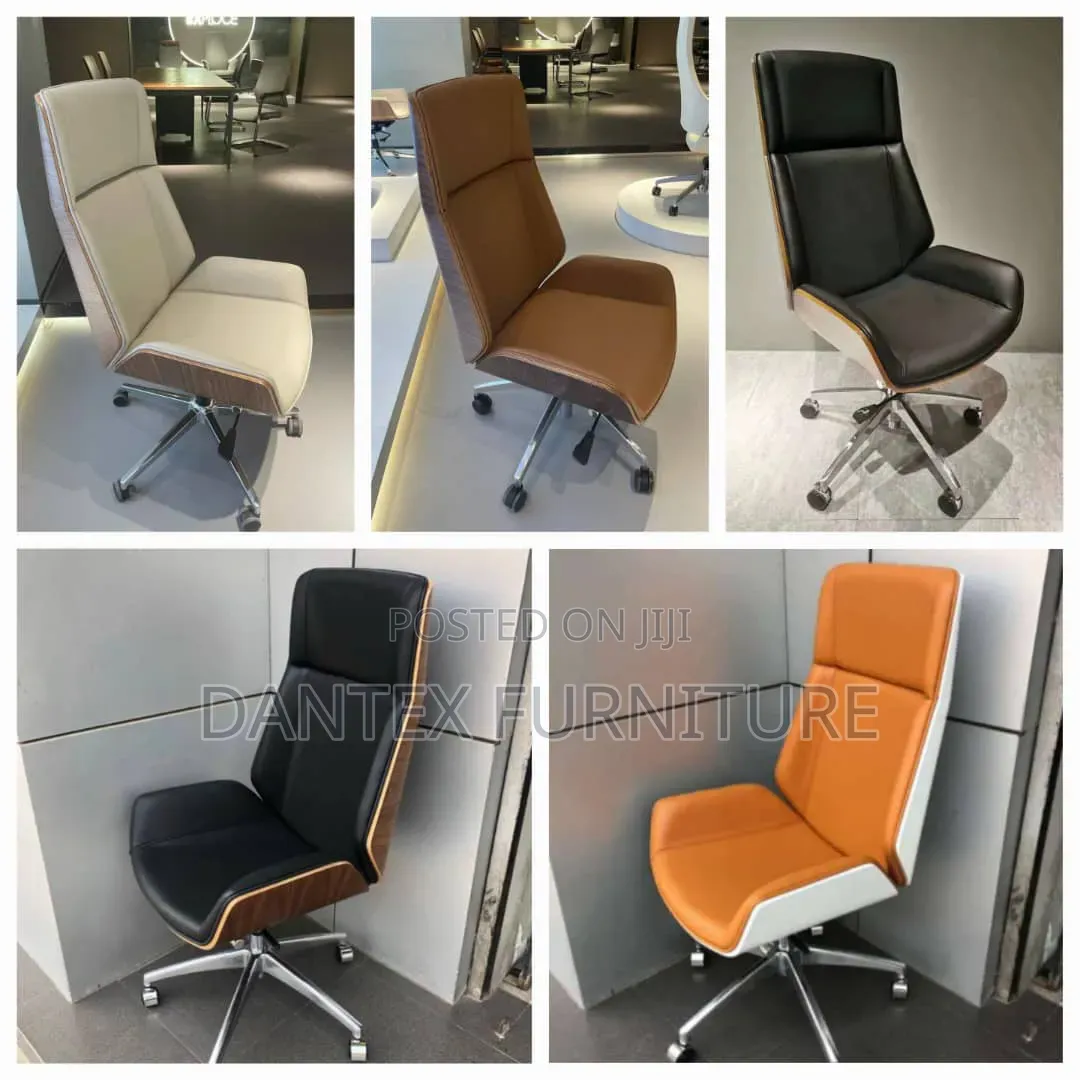 Executive Office Chair With Wood Back