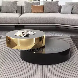 Modern Double Rotating Center Table