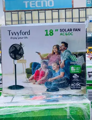 18 Inches Twford Solar Rechargeable Fan