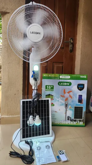 16" Solar Standing Fan With Remote Control