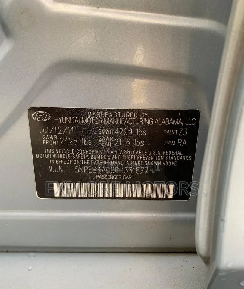 Hyundai Sonata 2012 Blue