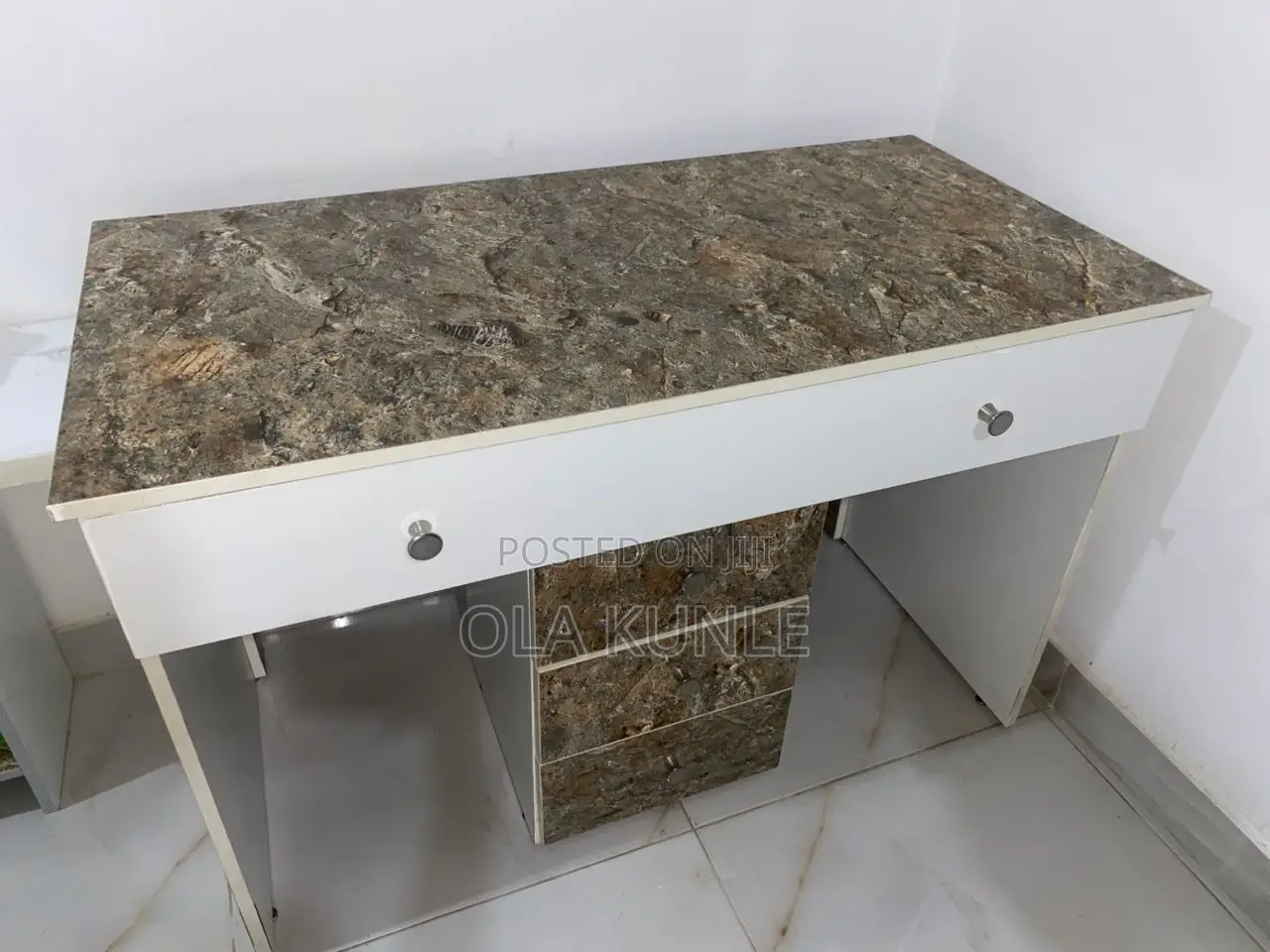 Bed Frame With Side Stool, Dressing Table
