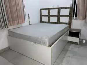 Bed Frame With Side Stool, Dressing Table