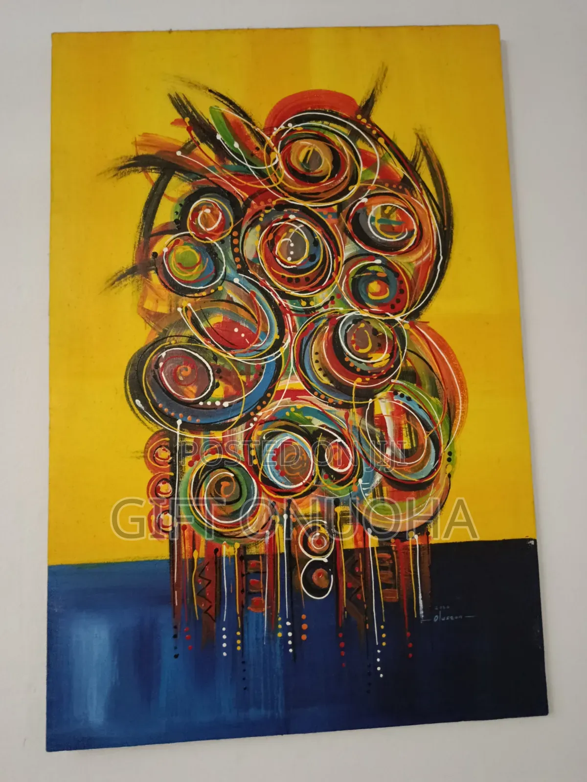 Original Olatunji Canvas Painting