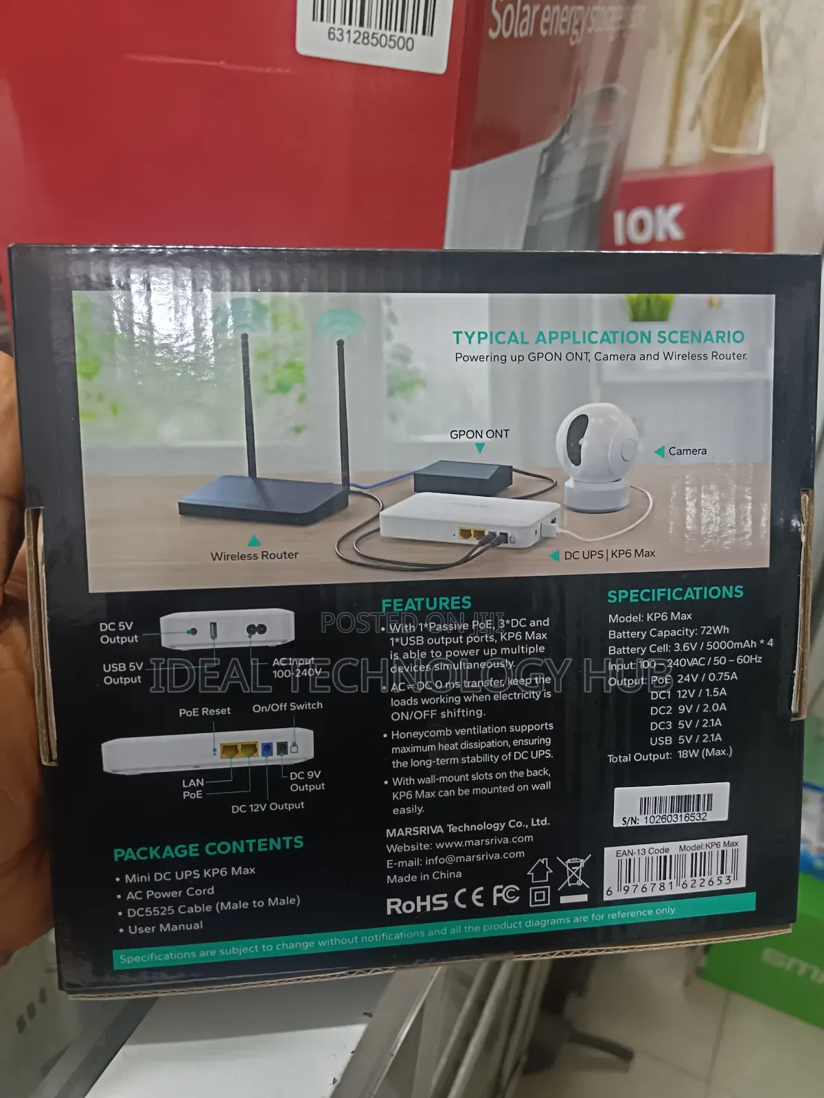 Marsriva Smart Mini Dc Router Power Bank 20000mah Kp6 Max