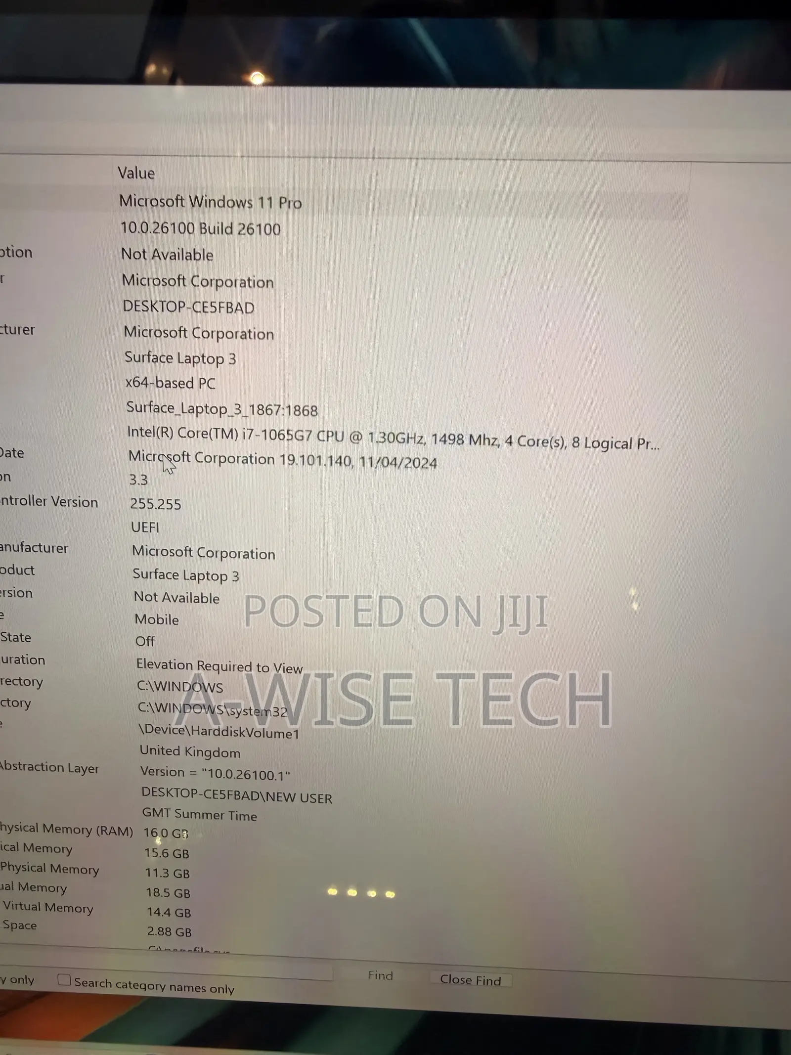 Laptop Microsoft Surface Laptop 3 16GB Intel Core i7 SSD 512GB