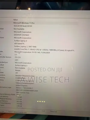 Laptop Microsoft Surface Laptop 3 16GB Intel Core i7 SSD 512GB