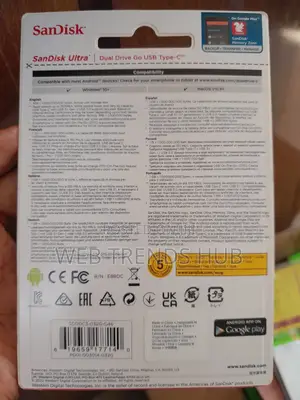 Original Sandisk 32gb Type-c Otg Flash Drive (Ultra Dual Drive Go)