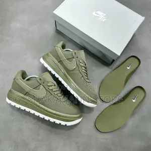 Original Luxury Air Force 1 Luxe Black and Green