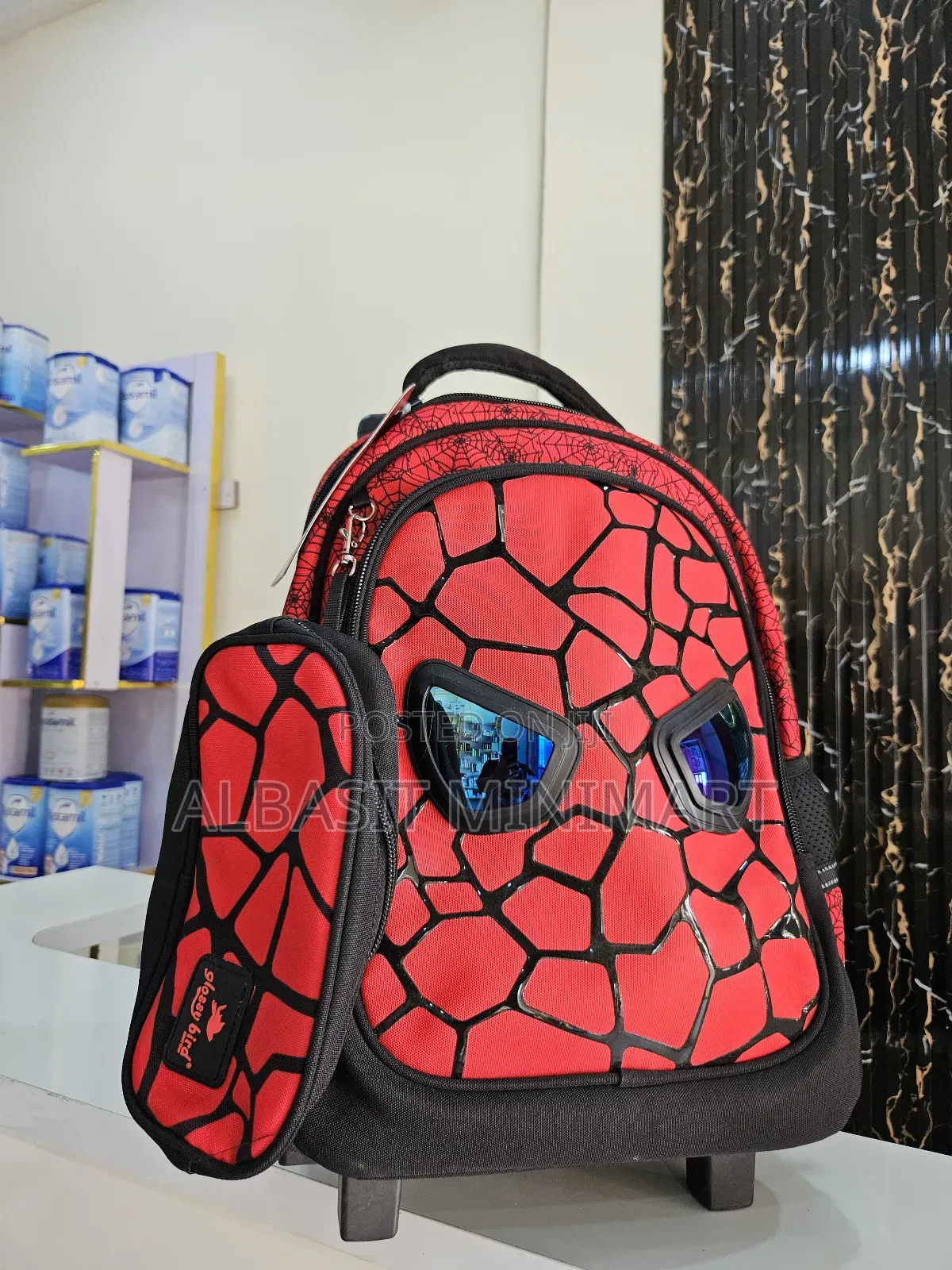 Glossy Bird Spider Man Trolley Backpack