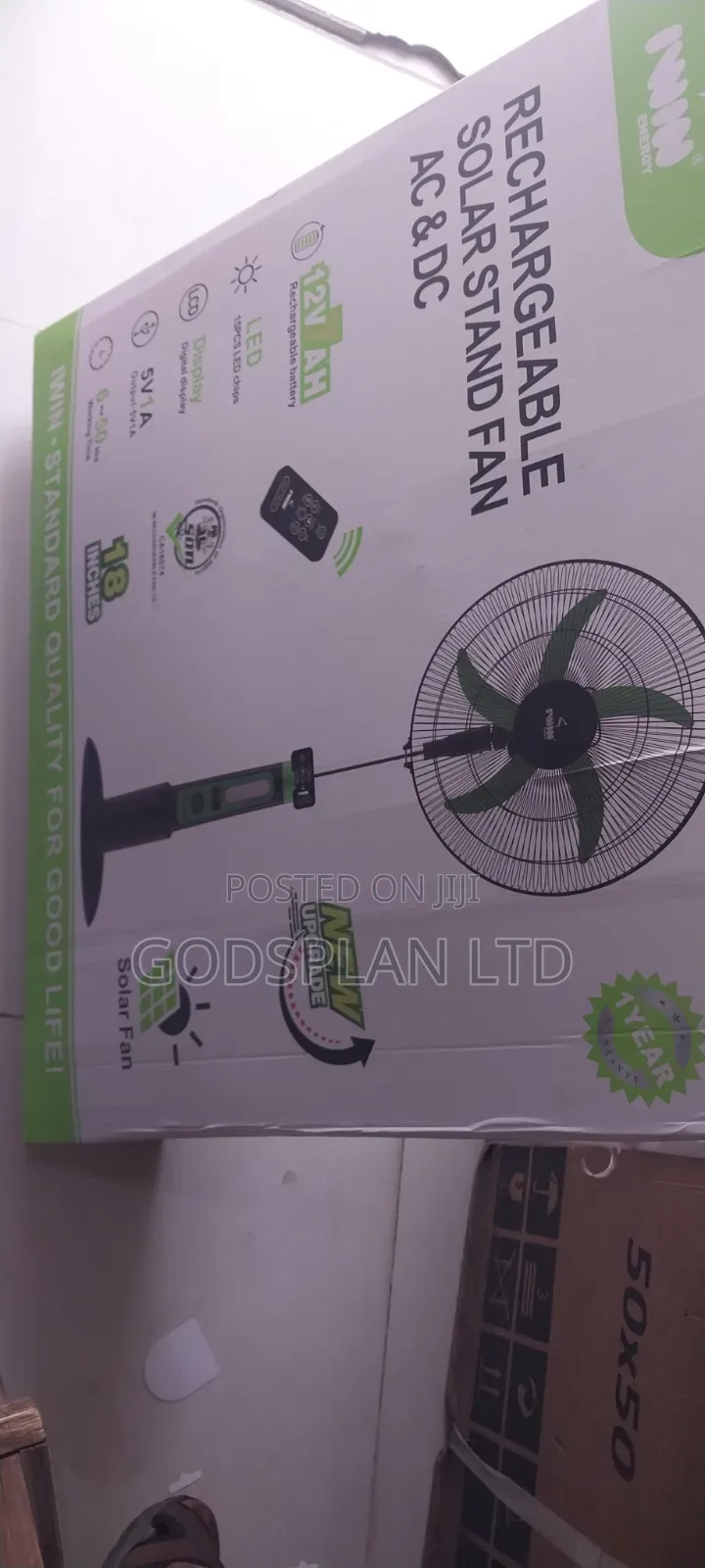 Rechargeable Fan 18 Inches