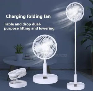 Retractable Speedy Blades Rechargeable Tabletop Fan