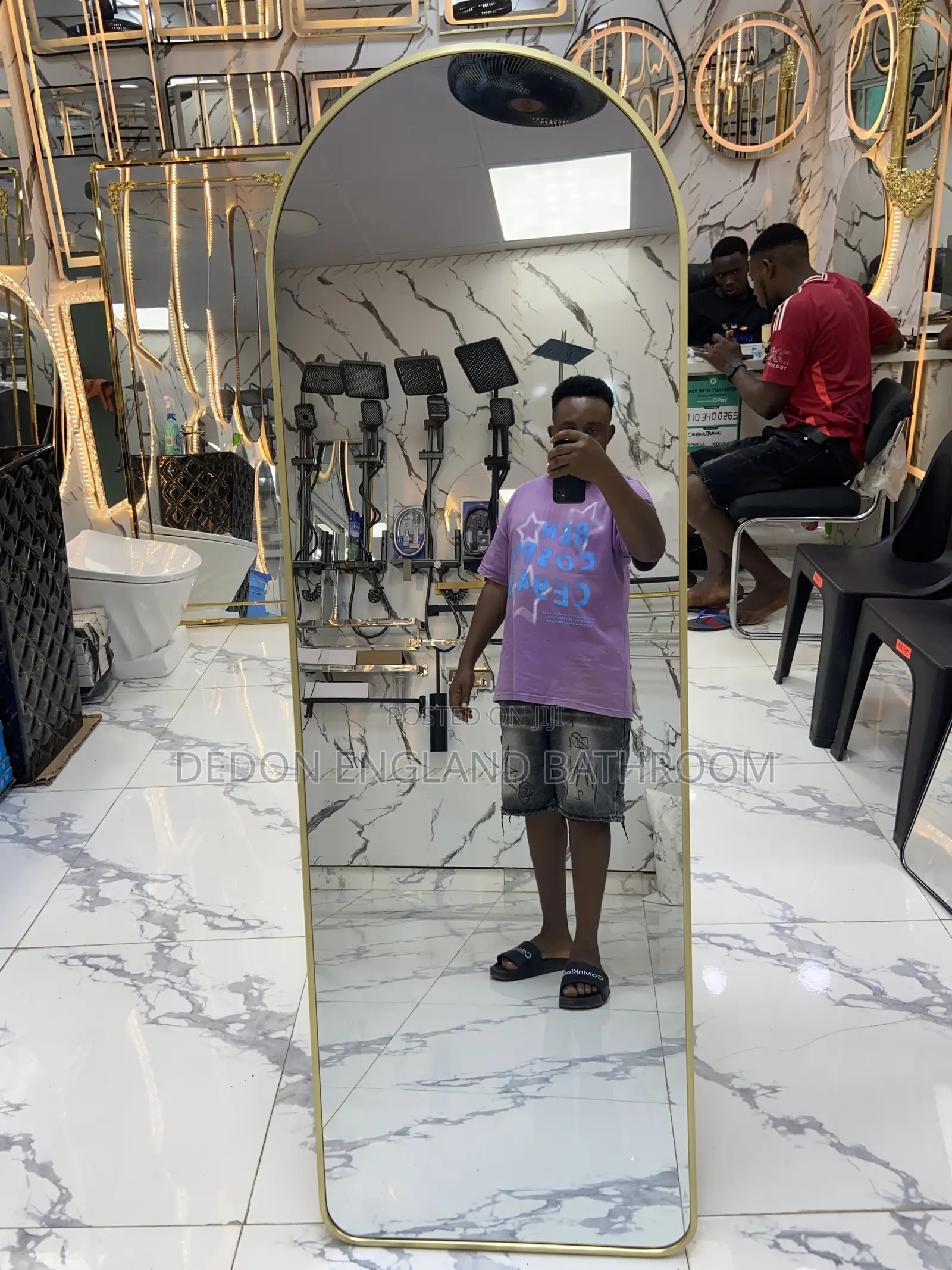 Free Standing Dressing Mirror Gold