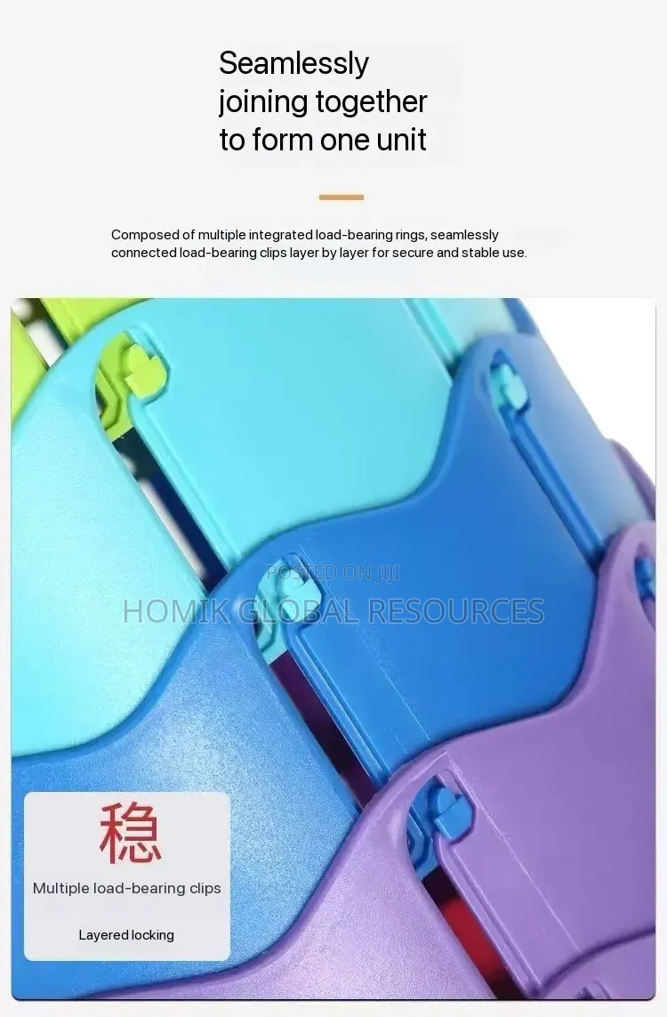 Retractable/Foldable Adjustable Height Thickened Plastic Stool