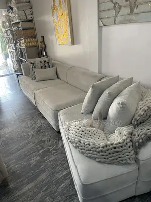 Long Corner Sofa With Pillows