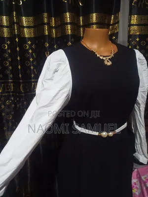Corporate Gown Dress For Office And Church, Black And White