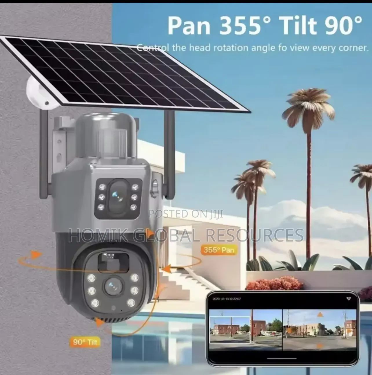 Solar 4g Enabled/64gb Dual Lens 360° Security Camera