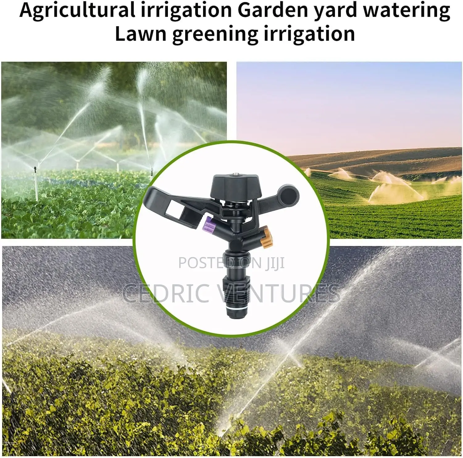 3/4" Plastic Rotating Irrigation Head Water Sprinkler